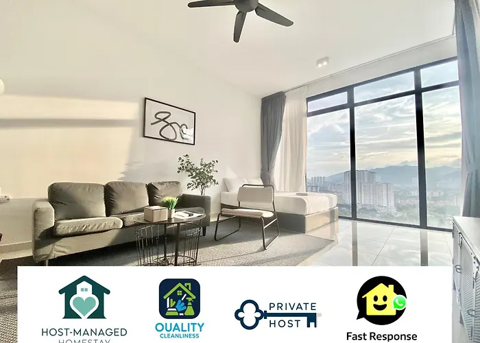 Beacon Executive Suites #Minimalist #Skypool #Georgetown #6Pax #2Br 2Bath #3 Queen #Quality Well Maintained #Private Host